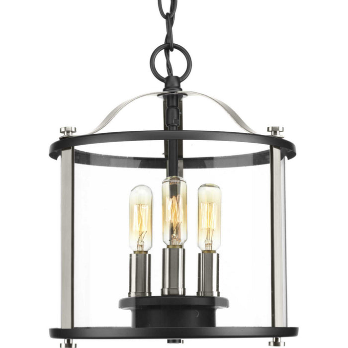 Three Light Semi-Flush convertible from the Squire collection in Black finish