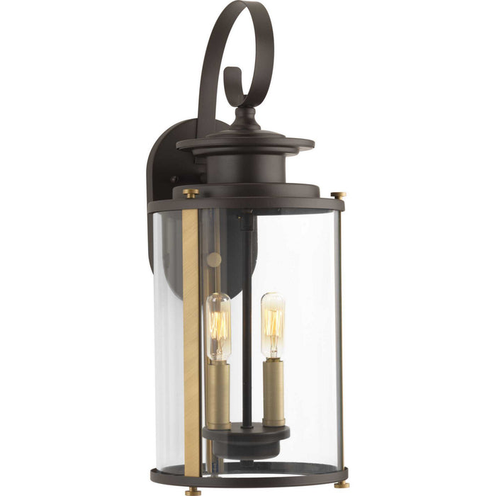 Two Light Wall Lantern from the Squire collection in Antique Bronze finish
