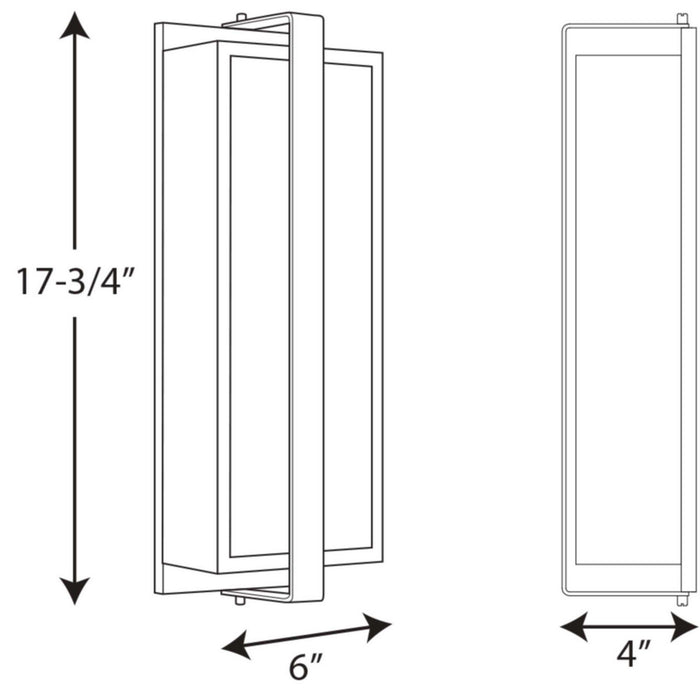 Two Light Wall Lantern from the Diverge collection in Architectural Bronze finish