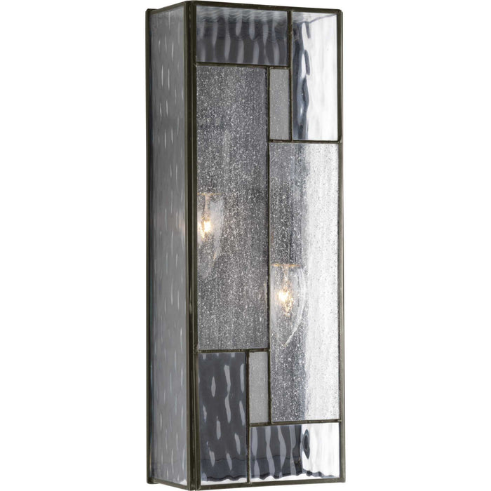 Two Light Wall Lantern from the Geometric collection in Architectural Bronze finish