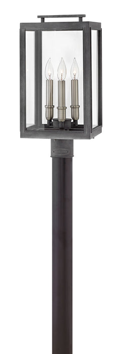 Hinkley - 2911DZ - Three Light Post Top/ Pier Mount - Sutcliffe - Aged Zinc