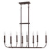 Hinkley - 3074KZ - Eight Light Linear Chandelier - Alister - Buckeye Bronze