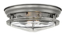 Hinkley - 3302AN-CL - Two Light Flush Mount - Hadley - Antique Nickel with Clear glass