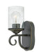 Hinkley - 4010OL-CL - One Light Wall Sconce - Casa - Olde Black with Clear Seedy glass