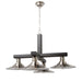 Artcraft - AC11044BN - Four Light Chandelier - Ambrose - Dark wood & brushed nickel