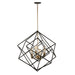 Artcraft - AC11114 - Four Light Chandelier - Artistry - Matte Black & Harvest Brass