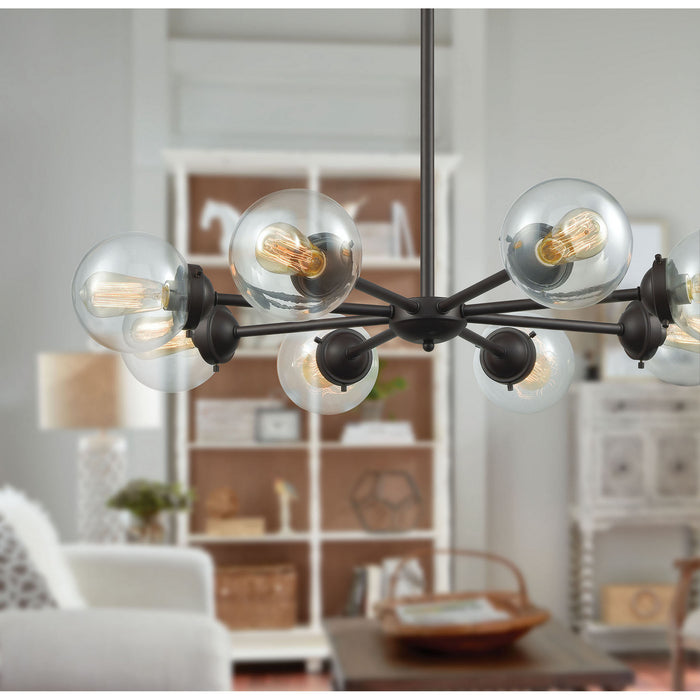 Eight Light Chandelier from the Beckett collection in Oil Rubbed Bronze finish