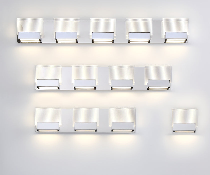 LED Wall Sconce from the Sonic collection in Chrome finish