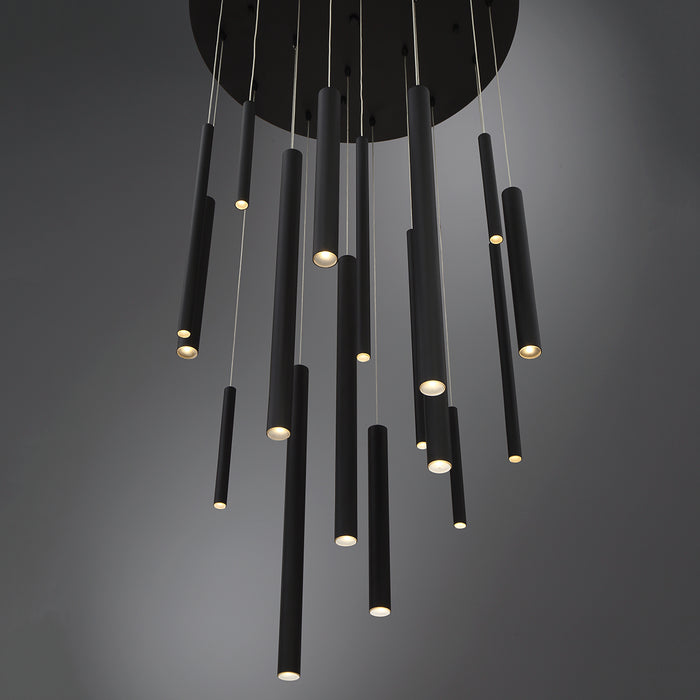 LED Chandelier from the Santana collection in Black finish