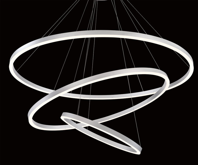 LED Chandelier from the Spunto collection in Silver finish