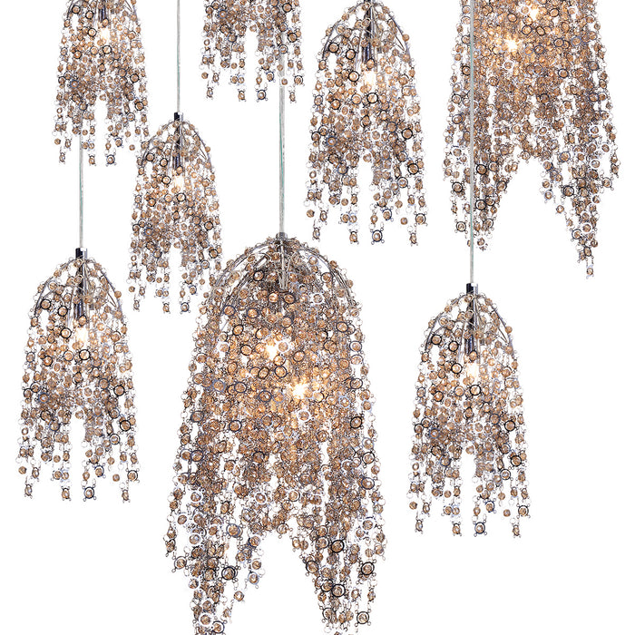 Six Light Chandelier from the Danza collection in Chrome finish