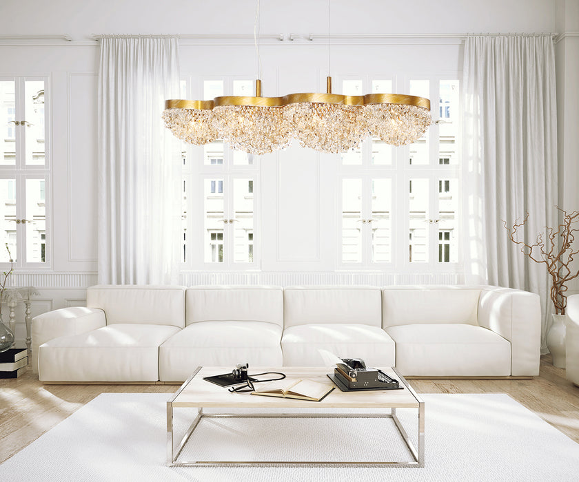 15 Light Chandelier from the Mondo collection in Antique Gold finish