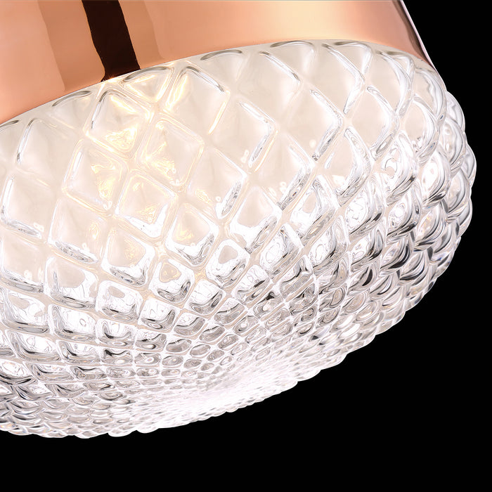 One Light Pendant from the Corson collection in Rose Gold finish
