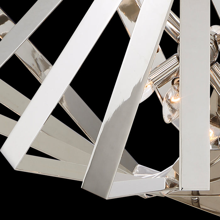 Ten Light Chandelier from the Downtown collection in Chrome finish
