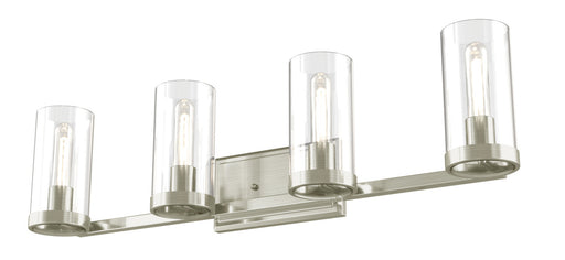 DVI Lighting - DVP9084BN-CL - Four Light Vanity - Erin - Buffed Nickel w/ Clear Glass