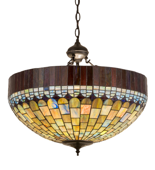 Meyda Tiffany - 183687 - Three Light Inverted Pendant - Tiffany Candice - Bronze