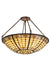 Meyda Tiffany - 187967 - Three Light Semi-Flushmount - Fleur-De-Lite - Mahogany Bronze