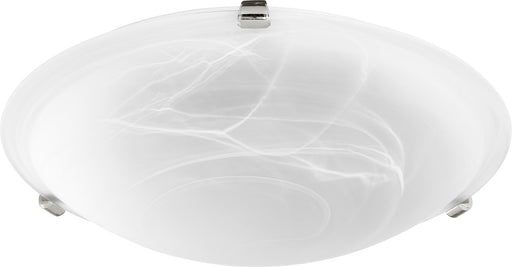 Quorum - 3000-16-62 - Three Light Ceiling Mount - Polished Nickel w/ Faux Alabaster