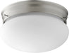 Quorum - 3023-8-65 - Two Light Ceiling Mount - Satin Nickel w/ Satin Opal