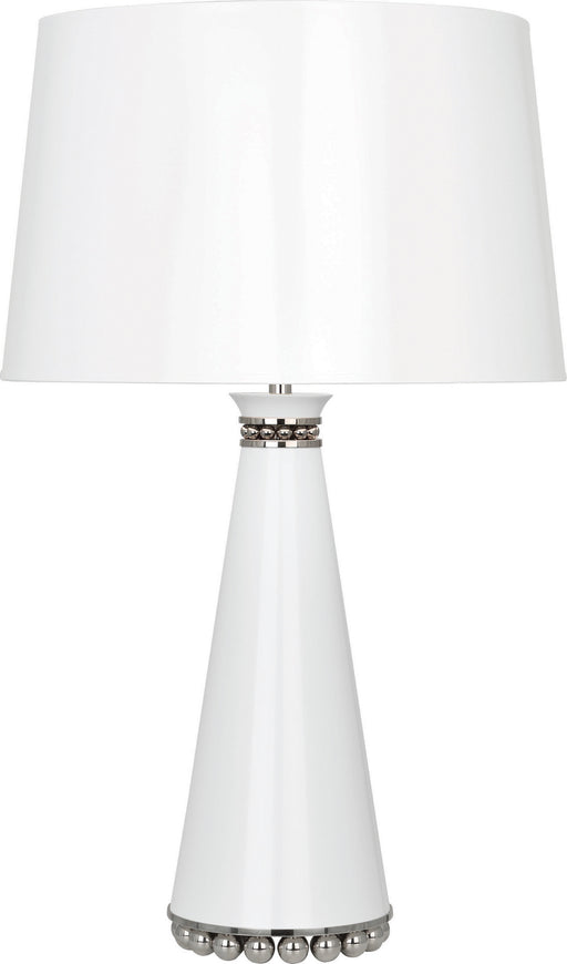 Robert Abbey - LY45 - One Light Table Lamp - Pearl - Lily Lacquered Paint/Polished Nickel