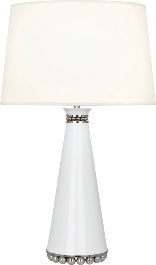 Robert Abbey - LY45X - One Light Table Lamp - Pearl - Lily Lacquered Paint/Polished Nickel