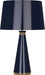 Robert Abbey - MB44 - One Light Table Lamp - Pearl - Midnight Blue Lacquered Paint w/ Modern Brass