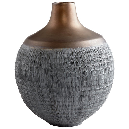 Cyan - 09006 - Vase - Charcoal Grey And Bronze