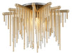Corbett Lighting - 238-31 - LED Semi Flush Mount - Theory - Gold Leaf W Polished Stainless