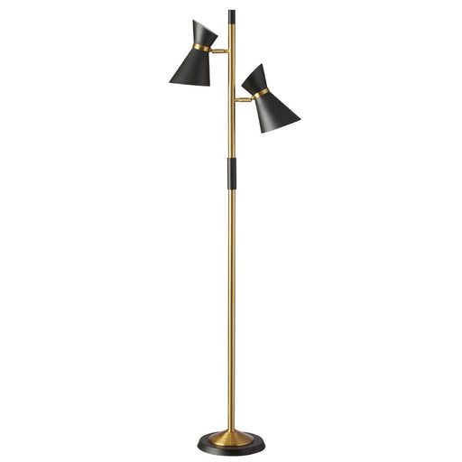 Dainolite Ltd - 1680F-BK-VB - Two Light Floor Lamp - Mid Century Modern - Vintage Bronze