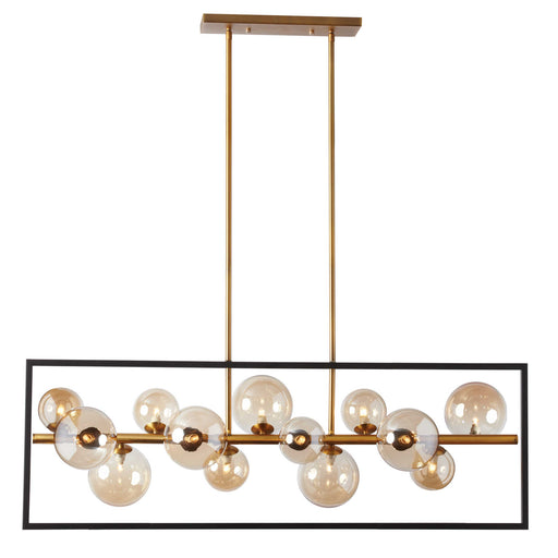 Dainolite Ltd - GLA-4213HP-MB-VB - 13 Light Pendant - Glasgow - Matte Black/Vintage Bronze