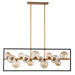 Dainolite Ltd - GLA-4213HP-MB-VB - 13 Light Pendant - Glasgow - Matte Black/Vintage Bronze