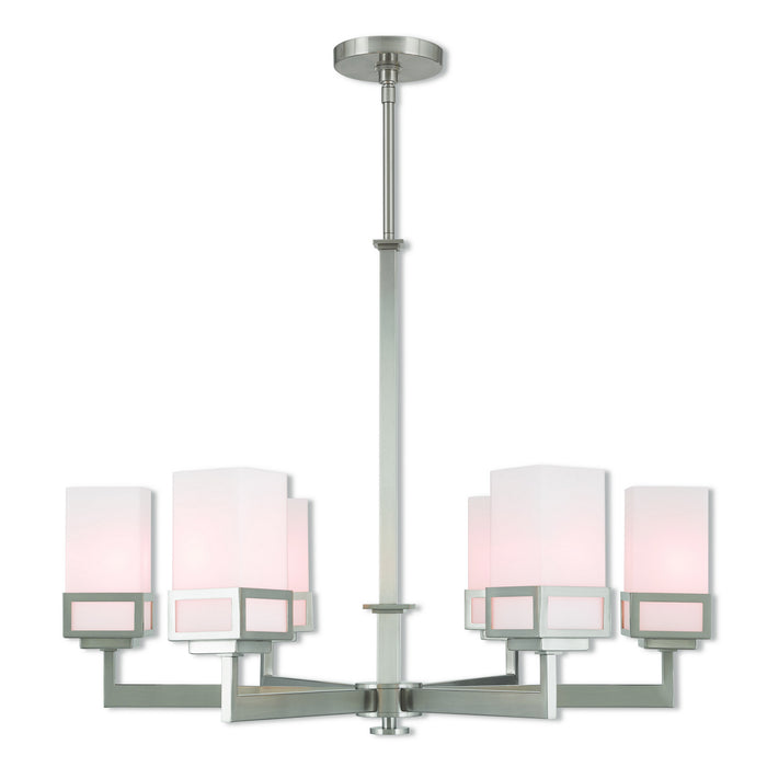 Livex Lighting - 40196-91 - Six Light Chandelier - Harding - Brushed Nickel