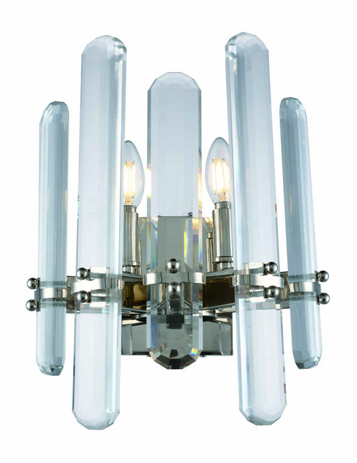 Elegant Lighting - 1530W12PN/RC - Two Light Wall Sconce - Lincoln - Polished Nickel