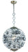Elegant Lighting - 1702D18ASL - One Light Pendant - Bellagio - Antique Silver Leaf