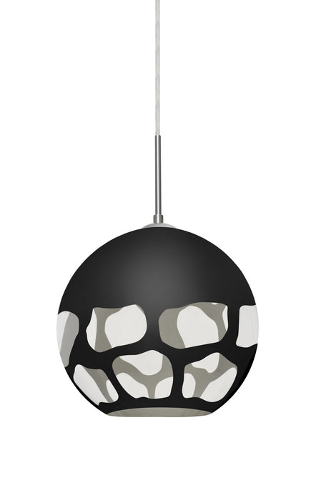 Besa - 1JT-ROCKYBK-LED-SN - One Light Pendant - Rocky - Satin Nickel