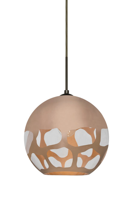 Besa - 1JT-ROCKYCP-BR - One Light Pendant - Rocky - Bronze