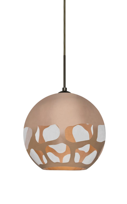 Besa - 1JT-ROCKYCP-LED-BR - One Light Pendant - Rocky - Bronze