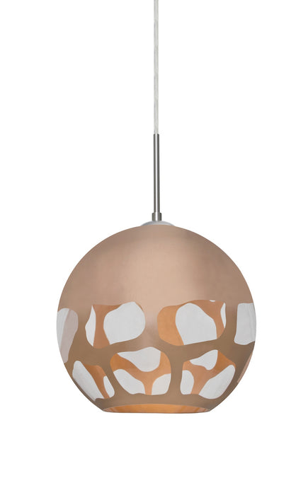 Besa - 1JT-ROCKYCP-LED-SN - One Light Pendant - Rocky - Satin Nickel