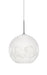 Besa - 1JT-ROCKYWH-LED-SN - One Light Pendant - Rocky - Satin Nickel