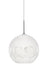 Besa - 1JT-ROCKYWH-SN - One Light Pendant - Rocky - Satin Nickel