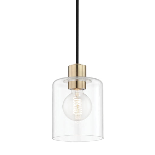 Mitzi - H108701-AGB - One Light Pendant - Neko - Aged Brass
