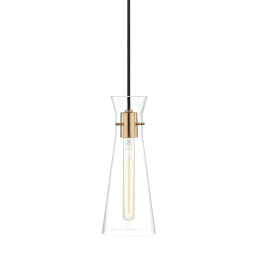 Mitzi - H112701-AGB - One Light Pendant - Anya - Aged Brass
