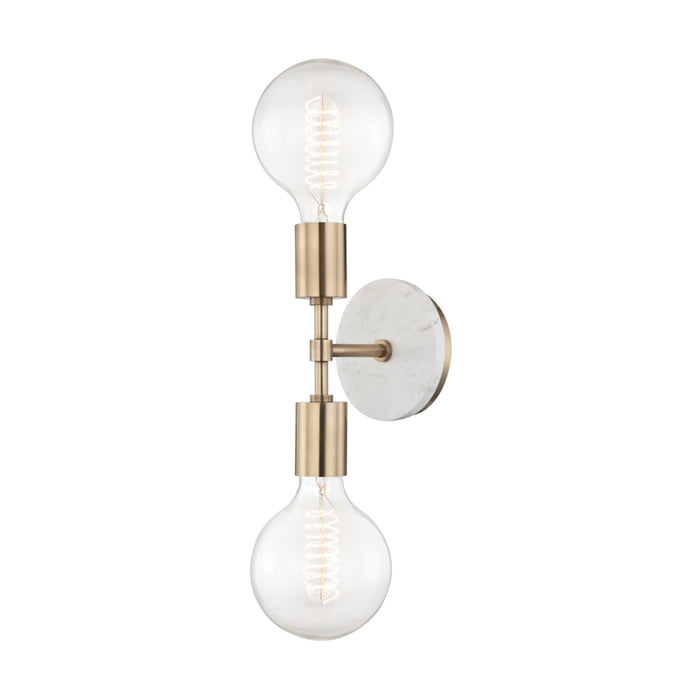 Mitzi - H110102-AGB - Two Light Wall Sconce - Chloe - Aged Brass