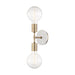 Mitzi - H110102-AGB - Two Light Wall Sconce - Chloe - Aged Brass