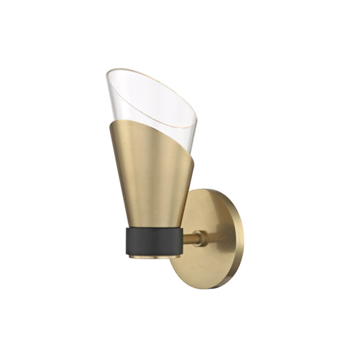 Mitzi - H130101-AGB/BK - One Light Wall Sconce - Angie - Aged Brass/Black
