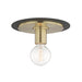 Mitzi - H137501S-AGB/BK - One Light Flush Mount - Milo - Aged Brass/Black