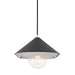 Mitzi - H139701L-PN/BK - One Light Pendant - Marnie - Polished Nickel/Black