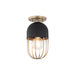 Mitzi - H145601-AGB/BK - One Light Flush Mount - Haley - Aged Brass/Black