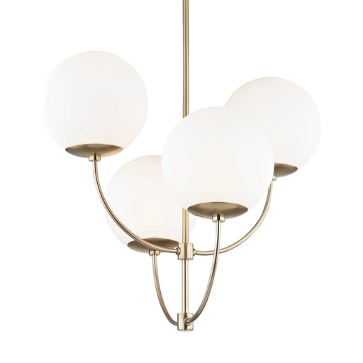 Mitzi - H160804-AGB - Four Light Chandelier - Carrie - Aged Brass
