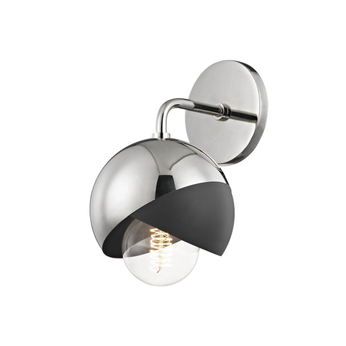 Mitzi - H168101-PN/BK - One Light Wall Sconce - Emma - Polished Nickel/Black